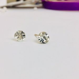 Simple Faux Chrystal Stud Earrings.